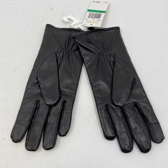 Michael Kors Black Quilted Leather Gloves | Women’s Size L - Picture 3 of 5